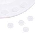 Transluzente weiße runde Perlen für DIY-Schmuckherstellung auf einem weißen Teller - 10mm-Mittleres Loch (10 Stück/Packung) / Weißer Jade
