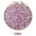 Perles en verre dépoli dégradé violet avec paillettes dorées pour bijoux DIY - 50 Pièces/Paquet (8mm/Trou 1mm) / Dégradé Lilas