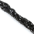 4mm black faceted bicone glass crystal beads for DIY jewelry making and craft projects - 4mm (Approx. 80-85 Pieces/Pack) / Black