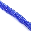 4mm faceted bicone glass beads in bright cobalt blue for DIY jewelry making - 4mm (Approx. 80-85 Pieces/Pack) / Medium Blue