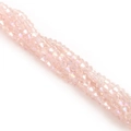 4mm faceted bicone glass beads in light pink with rainbow AB coating for DIY crafts - 4mm (Approx. 80-85 Pieces/Pack) / Water Pink AB
