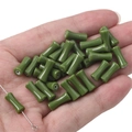 Perline in resina verde oliva a forma di tamburo per gioielli fai da te sulla mano - Verde Porcellana (5 Pezzi/Confezione) / 13x5mm (Diametro del foro circa 1mm)