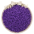 Donkerpaarse glazen rocailles van 2-4mm voor DIY-sieraden in een decoratieve metalen schaal - 4mm (30g/Pak) / Violet