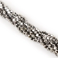 4mm faceted diamond crystal glass beads in metallic silver finish for DIY jewelry - 4mm (Approx. 80-85 Pieces/Pack) / Silver Plated