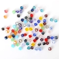 Mix of 4mm bicone multifaceted colorful crystal glass beads for DIY jewelry making - 4mm (Approx. 80-85 Pieces/Pack) / Multicolor