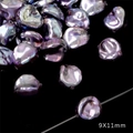 Deep purple baroque pearls 9x11mm with iridescent luster for DIY necklace making - Irregular Starfruit Style (BSG047) / 2 Pieces/Pack (9x11mm) / Mineral Multicolor