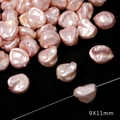 Pink baroque irregular pearl beads 9x11mm for DIY handmade jewelry necklace making - Irregular Starfruit Style (BSG047) / 2 Pieces/Pack (9x11mm) / Holographic Pink