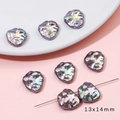 Irregular 13x14mm baroque style pearls in iridescent purple for DIY jewelry making - Irregular Style (BSG047) / 2 Pieces/Pack (13x14mm) / Straight Hole Purple