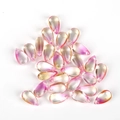 Pink and yellow gradient teardrop glass beads for DIY jewelry and hair accessories - Gradient Orange and Pink