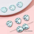 Irregular light blue baroque faux pearl beads 13x14mm for DIY jewelry making - Irregular Style (BSG047) / 2 Pieces/Pack (13x14mm) / Straight Hole Blue