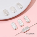 Set of 7 baroque pearl rectangle beads 9x17mm in pearlescent white for DIY jewelry - Straight Hole Long Irregular Style (BSG047) / 2 Pieces/Pack (9x17mm) / Pearl White