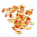 Teardrop-shaped Czech glass beads with orange gradient finish for DIY jewelry making - 5-Pack / Dark Orange and Red
