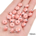 Roze keramische 10mm evil eye kralen voor handgemaakte DIY armbanden en kettingen - Evil Eye Abacus Kralen - Roze / 10x6mm