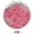 Perles en verre dégradé rose 8mm dans un plateau argenté pour la création de bijoux - Style 23 / 50 Pièces/Paquet (8mm / Trou env. 1,5mm) / Dégradé Rose