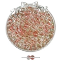 Perles en verre de 8mm rouge et vert translucide pour création de bijoux DIY - Style 24 / 50 Pièces/Paquet (8mm / Trou env. 1,5mm) / Encre Rouge et Verte
