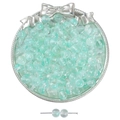 Perles en verre vert menthe de 8mm pour la fabrication de bijoux DIY et bracelets - Style 25 / 50 Pièces/Paquet (8mm / Trou env. 1,5mm) / Vert menthe