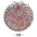 Perles en verre bulle de 8mm avec effet nuage rose et rouge pour bijoux artisanaux - Style 26 / 50 Pièces/Paquet (8mm / Trou env. 1,5mm) / Nuage Rose