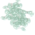 Light green waterdrop Czech glass beads for DIY handmade jewelry hair accessories - 5-Pack / Light Green