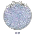 Perles en verre bulle effet gelée 8mm avec fini aurore pour bijoux DIY bleu et violet - Style 28 / 50 Pièces/Paquet (8mm / Trou env. 1,5mm) / Aurore Bleu-Violet