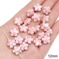 Pink gradient ceramic five-petal flower beads 12mm for DIY jewelry making and crafts - Flower / 2 Pieces/Pack (12mm, Hole Approx. 1.5mm) / Pink