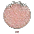 Perles en verre rose translucide 8mm effet bulle pour bijoux et bracelets DIY - Style 30 / 50 Pièces/Paquet (8mm / Trou env. 1,5mm) / Rose