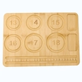 Handmade wooden beading board for jewelry design featuring sizing grooves and rulers - Medium Long Style