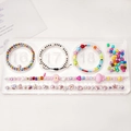 Acrylic bead design board for handmade bracelets featuring numbered grooves and 27cm scale - Acrylic Long Style