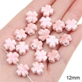 DIY handmade pink ceramic clover-shaped spacer beads in 12mm size for jewelry - Four-Leaf Clover / 2 Pieces/Pack (12mm, Hole Approx. 2mm) / Pink