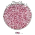 Perles de verre roses 8mm effet gelée avec plateau à nœud pour création de bijoux DIY - Style bicolore transparent glace (#33) / 8mm / Trou env. 1,5mm / Env. 50 pièces / Rose Dégradé