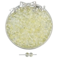 Perles rondes en verre jaune pâle 8mm pour la fabrication de bijoux et de colliers - Style bicolore transparent glace (#35) / 8mm / Trou env. 1,5mm / Env. 50 pièces / Light jaune