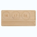 Handmade pine wood beading tray with 16-18cm circular measurement grooves for jewelry DIY - Bamboo Strip Bead Board