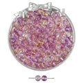 Perles en verre dégradé violet et rose de 8mm pour la fabrication de bijoux et bracelets - Style bicolore transparent glace (#38) / 8mm / Trou env. 1,5mm / Env. 50 pièces / Dégradé Violet