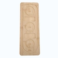 Rectangle natural bamboo bead board for jewelry design featuring circular layout grooves - Bamboo Single Line Design Board