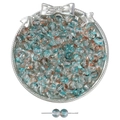 Perles en verre dégradé bleu orange gris 8mm pour la fabrication de bijoux DIY créatifs - Style bicolore transparent glace (#39) / 8mm / Trou env. 1,5mm / Env. 50 pièces / Dégradé Bleu-Orange-Gris