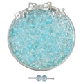 Perles en verre bleu clair 8mm effet gelée translucide pour bijoux DIY et artisanat - Env. 50 Pièces/Paquet (8mm) / Bleu Pâle (#43)