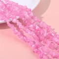 Perles de cristal œil de chat roses irrégulières pour bijoux DIY et bracelets - Rose