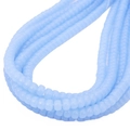 Light blue smooth glass barrel beads for DIY handmade bracelets and jewelry making - Diameter 6mm Thickness 4mm Hole 1mm 39cm/Strand / Light Blue