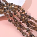 Perles irrégulières en pierre œil de chat marron pour bijoux DIY et bracelets faits main - Café Foncé