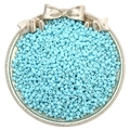 Sky blue 2-3mm glass seed beads for DIY jewelry making in a decorative silver tray - 3mm / Light Lake Blue