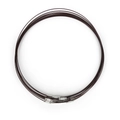 Dark brown PVC coated steel wire collars with silver screw clasps for DIY jewelry making - 1mm x 46cm (10 Pieces/Pack) / Coffee