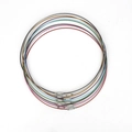 Set of 10 colorful steel wire necklace cords with screw clasps for DIY jewelry making - 1mm x 46cm (10 Pieces/Pack) / Random Mixed Colors