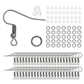 Kit DIY de boucles d'oreilles avec crochets noir fusil, anneaux et fermoirs - Métal canon