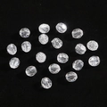 Faceted transparent acrylic beads for DIY handmade bracelets and jewelry making - 6mm / 200 Pieces/Pack (Aperture approx 1mm) / White