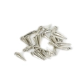 Punte a cono in CCB argentato per la creazione di gioielli fai da te e collane - Stile Ciondolo a Punta / 200 Pezzi/Confezione (4x13mm) / Tono Argento