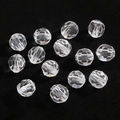 Transparent multifaceted acrylic round beads for DIY handmade jewelry crafts - 10mm / 50 Pieces/Pack (Aperture approx 2mm) / White