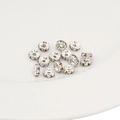 Versilberte Rondelle-Abstandshalter mit bunten AB-Strasssteinen für DIY-Schmuckherstellung - #11 Stil 6mm Silber (20 Stk./Pack)