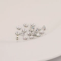 Flache runde AB-Strass-Abstandshalter für DIY-Schmuckherstellung in Silberlegierung - #10 Stil 4mm Silber (20 Stk./Pack)