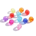 Mixed color 6-12mm faceted acrylic beads for DIY handmade bracelets and jewelry making - 12mm / 30 Pieces/Pack (Aperture approx 2mm) / Random Mixed Colors