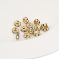 Vergoldete Zwischenperlen mit bunten AB-Strasssteinen für DIY-Schmuck und Handwerk - #13 Stil 8mm Gold (20 Stk./Pack)