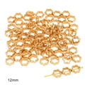 Bulk 12mm golden hollow flower CCB spacer beads for DIY jewelry and bracelet making - Aperture Approx 1.5mm / Hollow Plum Flower 12mm (50 Pieces/Pack) / Gold
